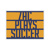 Zac Plays Soccer Sticker